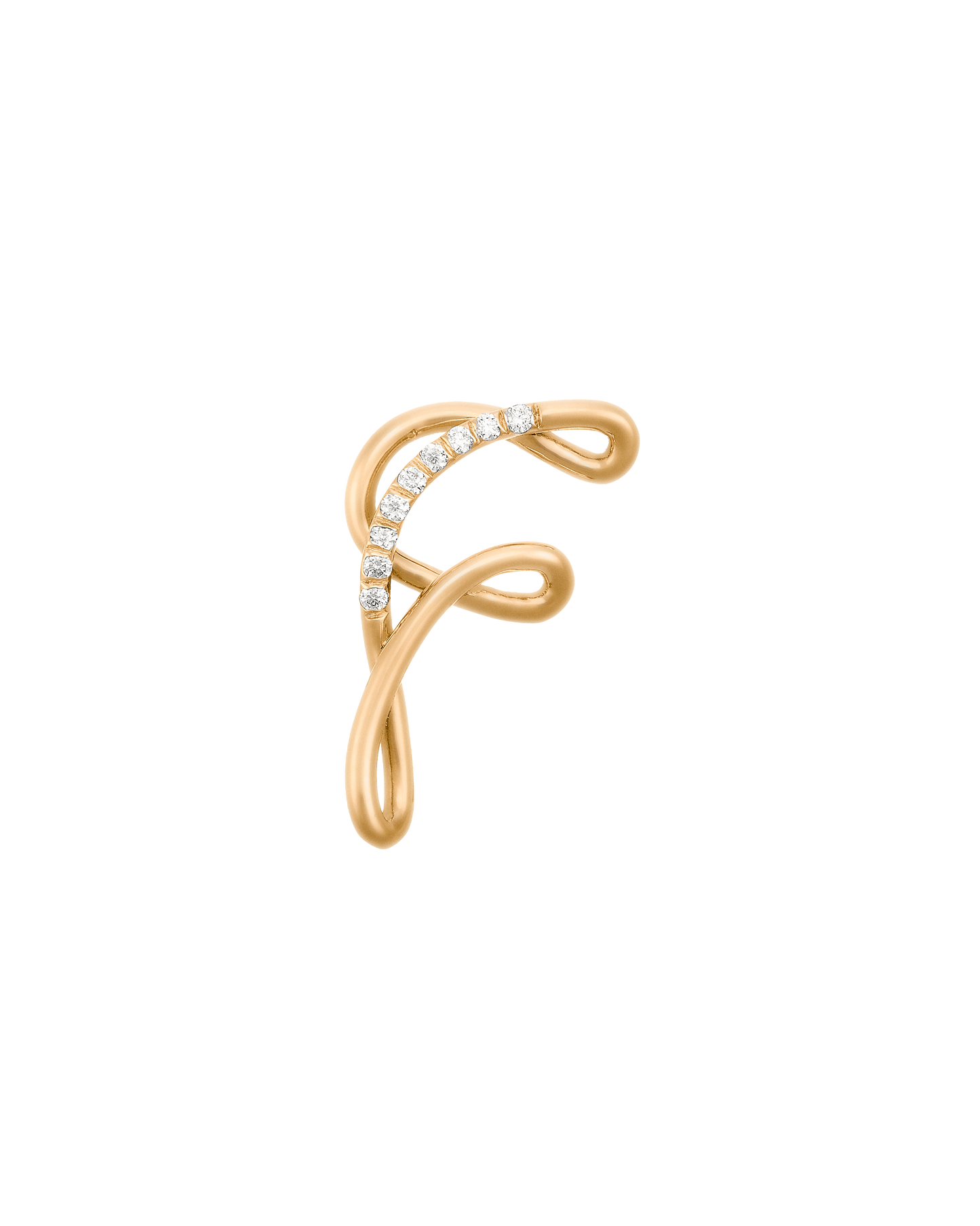 COLLIER ALPHABET F OR JAUNE ET OR JAUNE