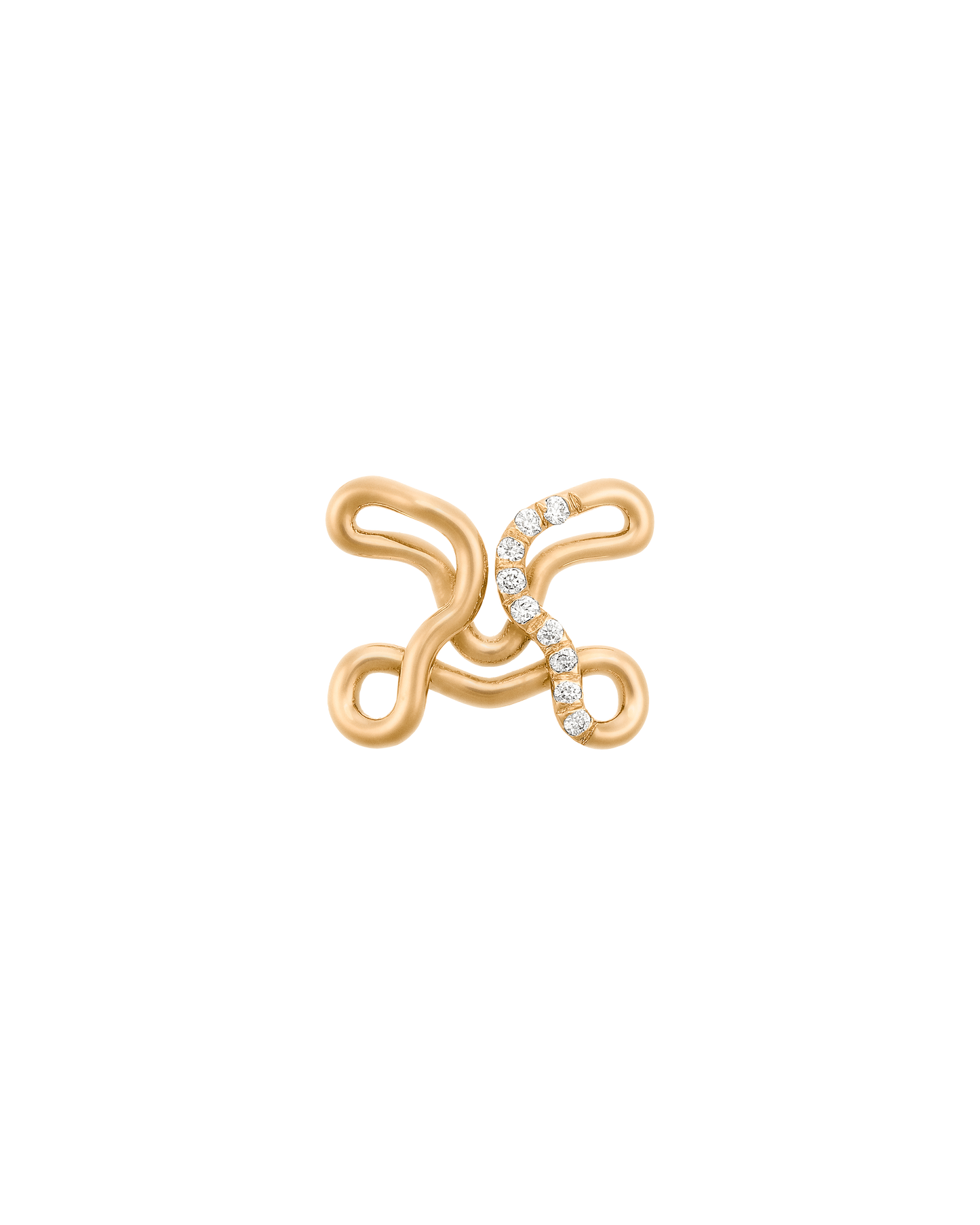 COLLIER ALPHABET X OR JAUNE ET OR JAUNE