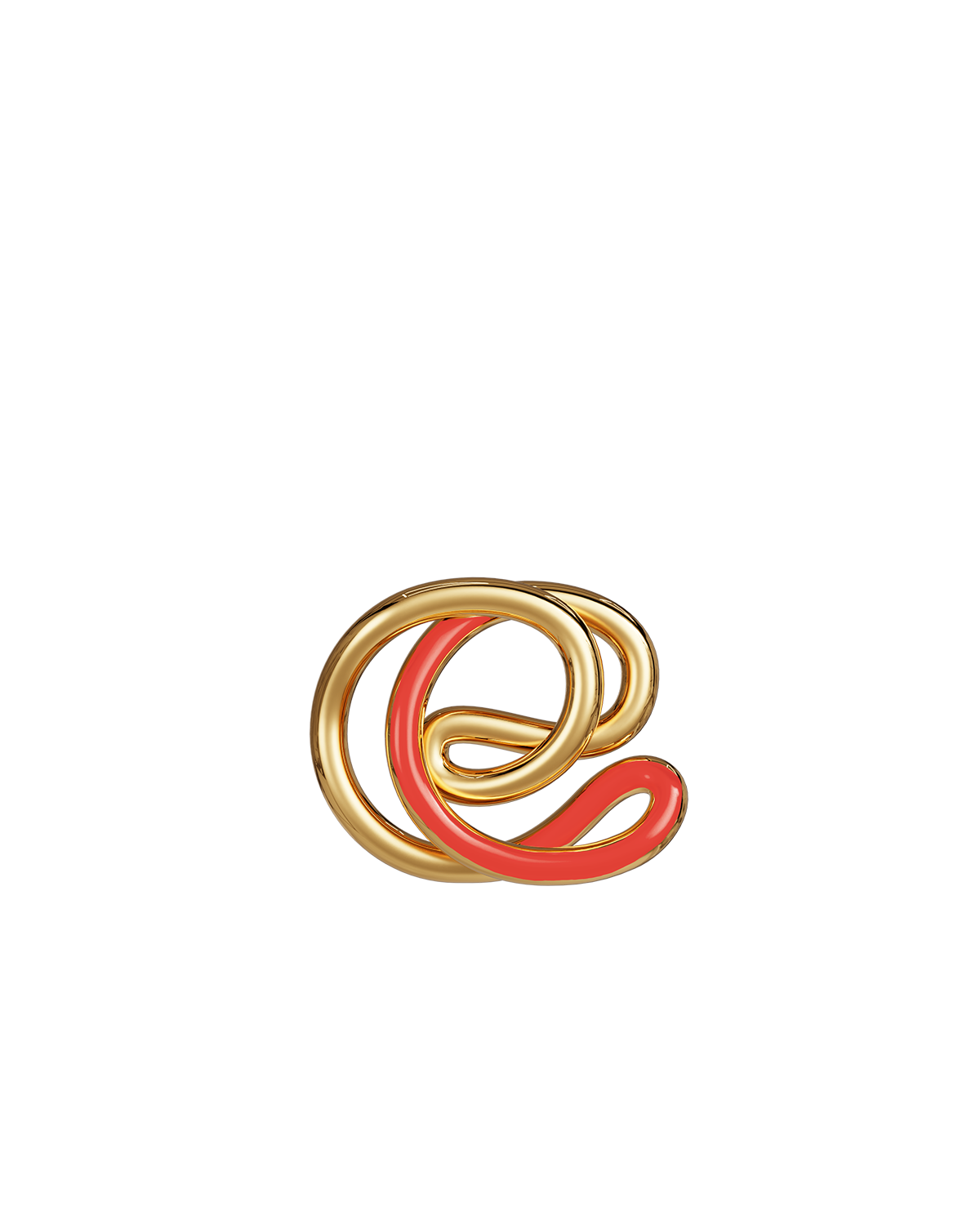 COLLIER ALPHABET E VERMEIL CORAIL
