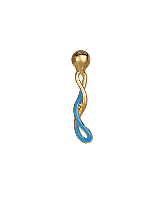 COLLIER ALPHABET I VERMEIL BLEU