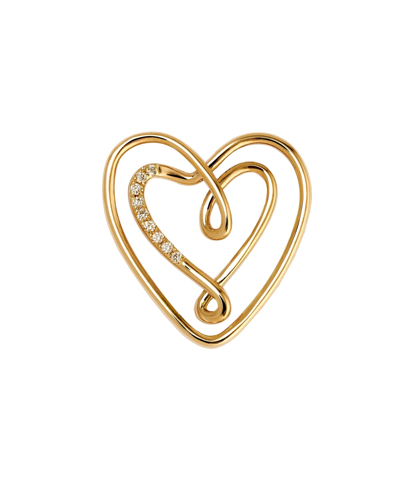 COLLIER HEART ISETAN OR OR JAUNE