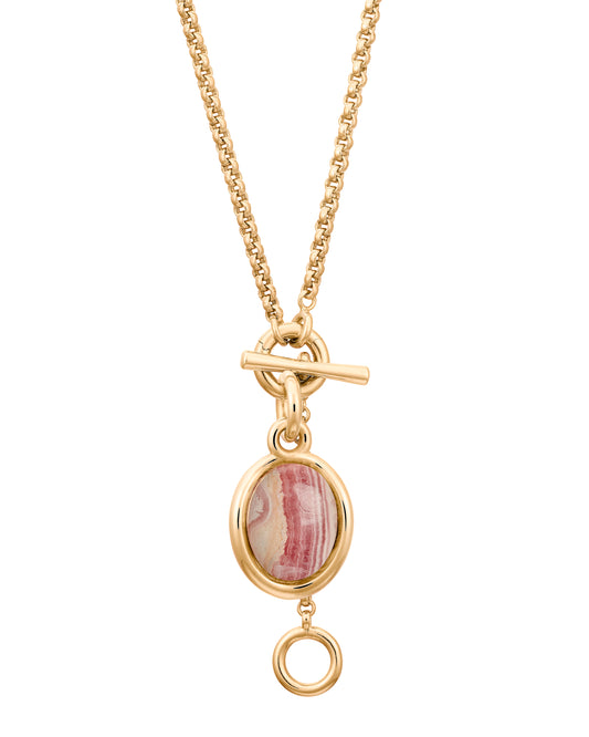 COLLIER FRAMED RHODOCHROSITE S VERMEIL EXCLU