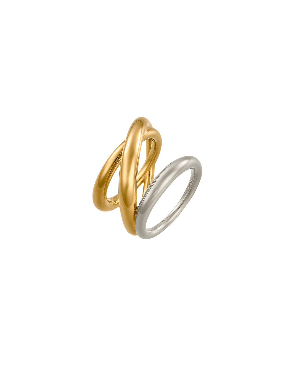 BAGUE TRIPLET VERMEIL & ARGENT