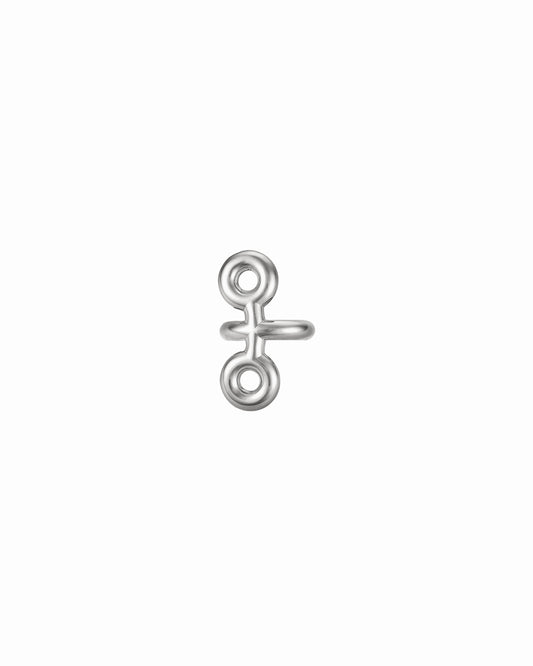 CUFF D'OREILLE BINARY CHAIN ARGENT