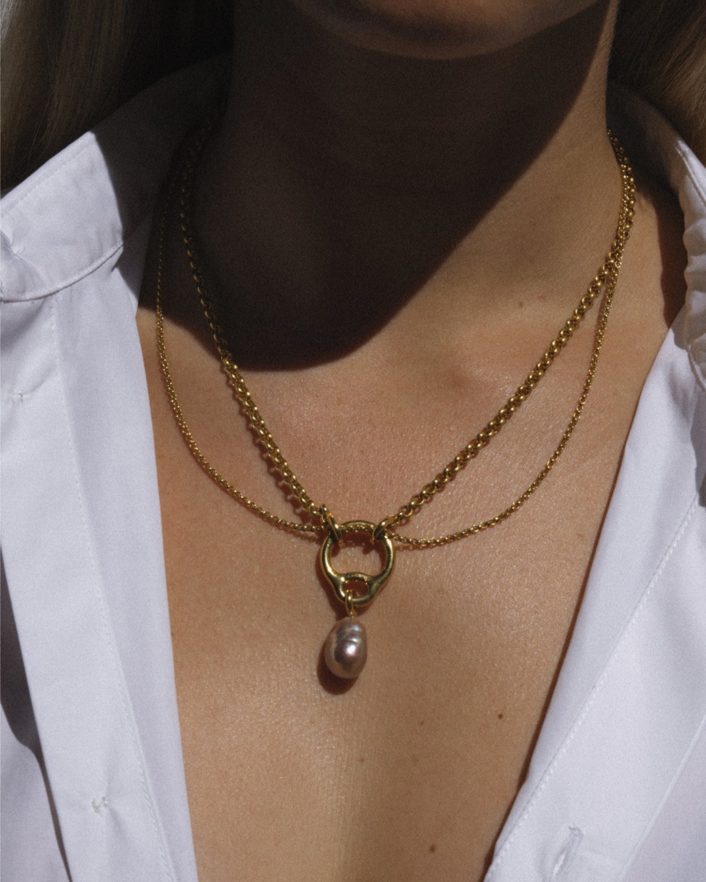 COLLIER ECLIPSE PERLE VERMEIL
