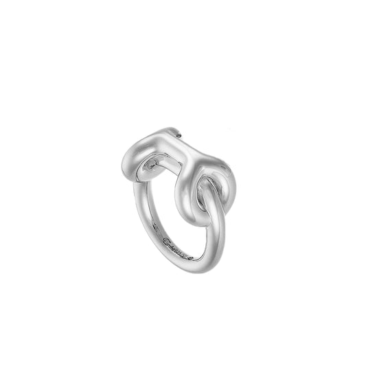 BAGUE BINARY CHAIN ARGENT