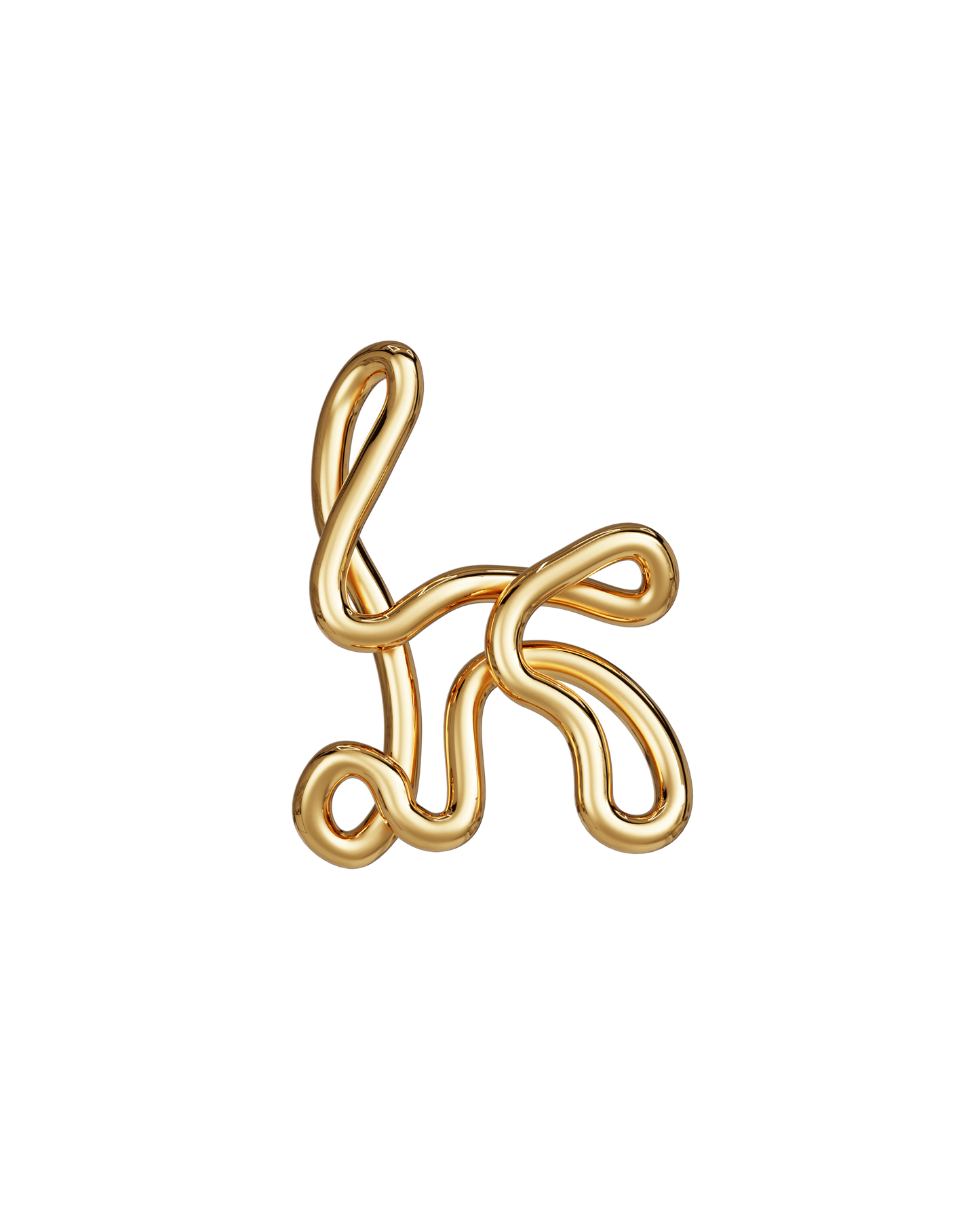 COLLIER ALPHABET K VERMEIL
