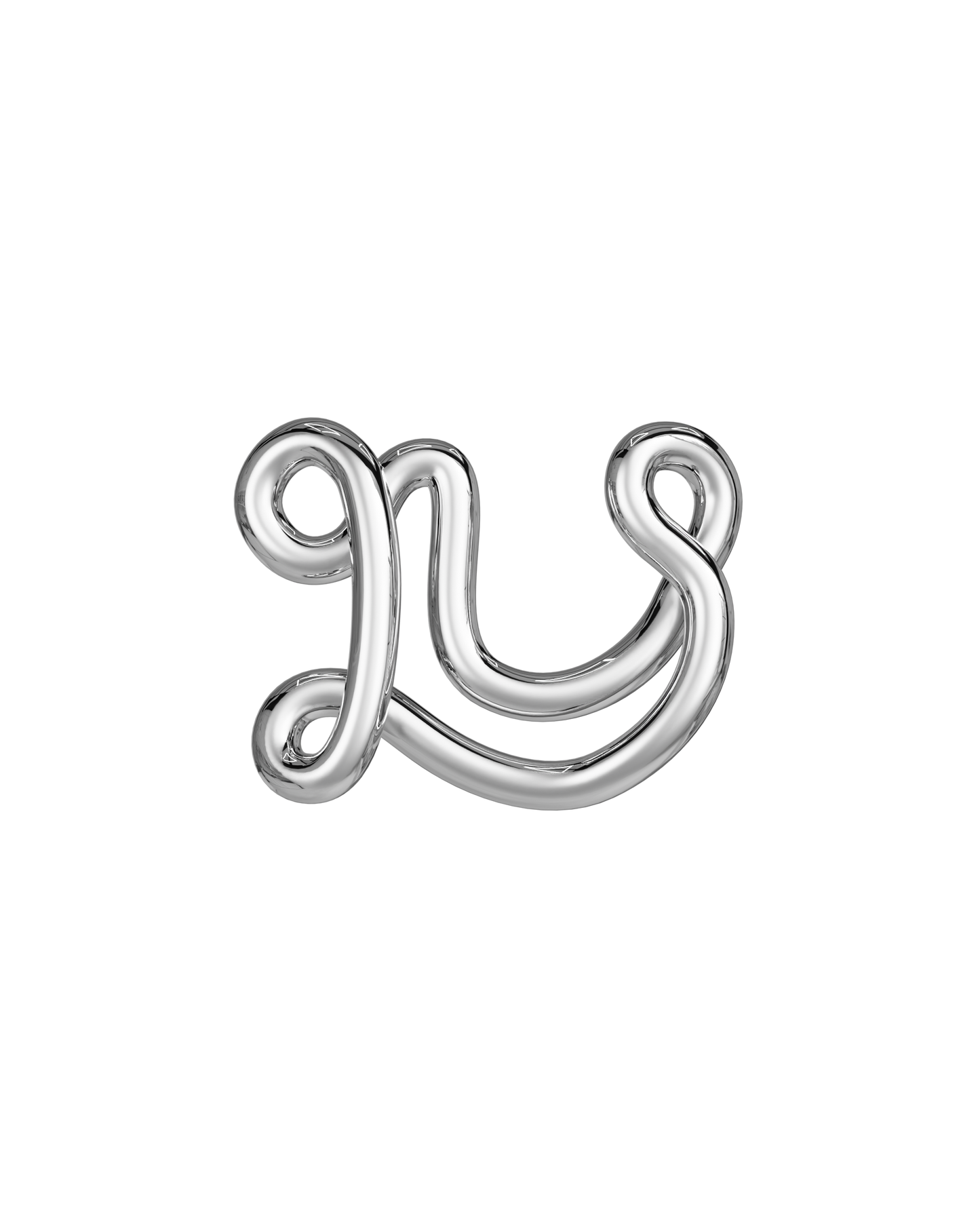 COLLIER ALPHABET U ARGENT