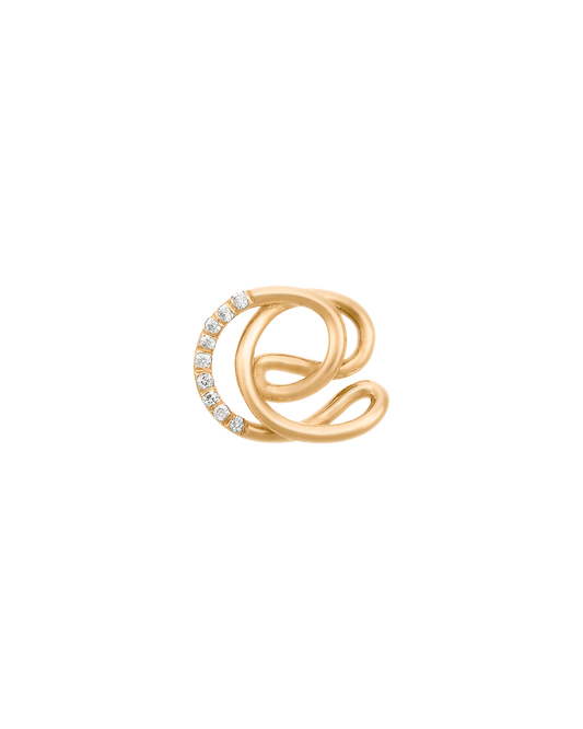 COLLIER ALPHABET E OR JAUNE ET OR JAUNE