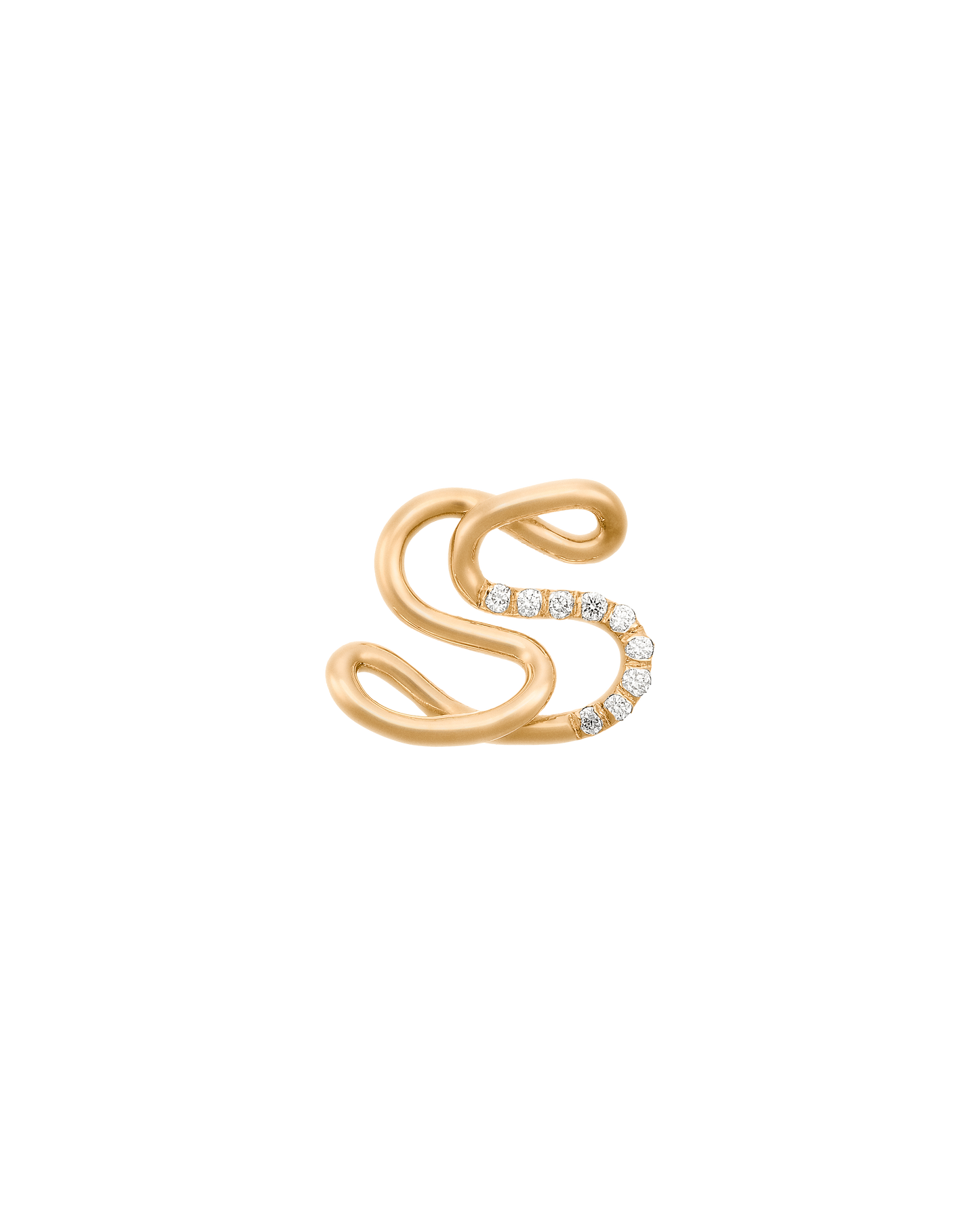 COLLIER ALPHABET S OR JAUNE ET OR JAUNE