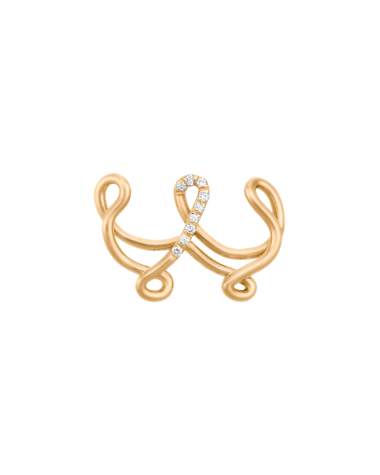 COLLIER ALPHABET W OR JAUNE ET DIAMANTS