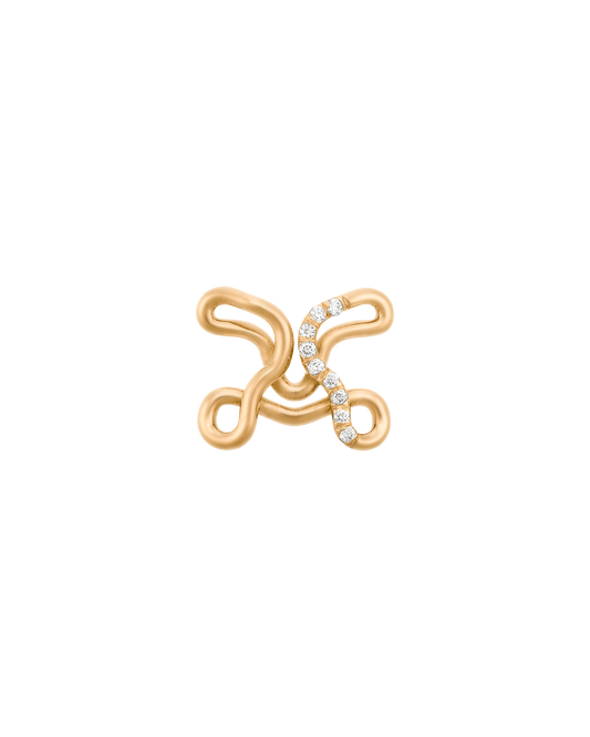 COLLIER ALPHABET X OR JAUNE ET DIAMANTS