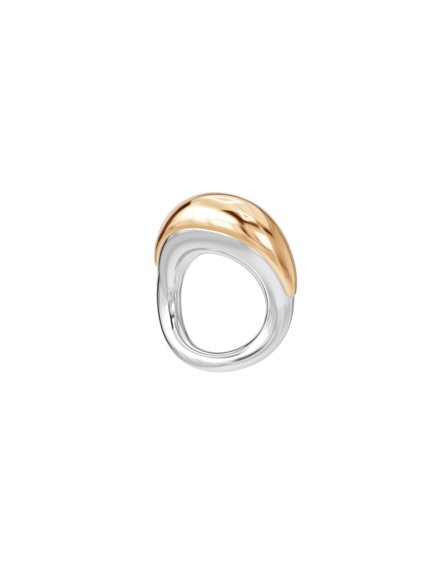 BAGUE LIPS BLOW ARGENT & VERMEIL