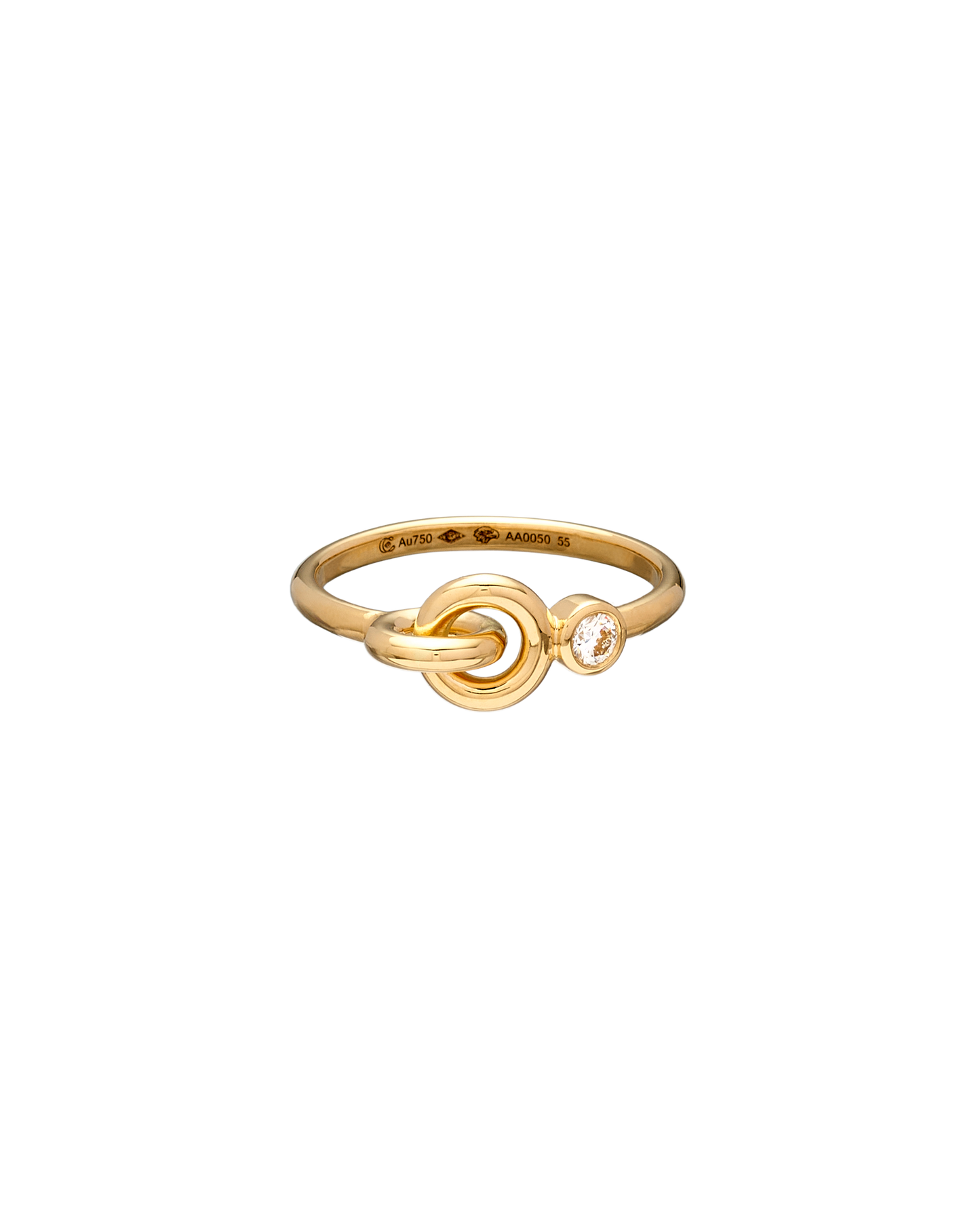 BAGUE TWIN DIAMANT OR JAUNE