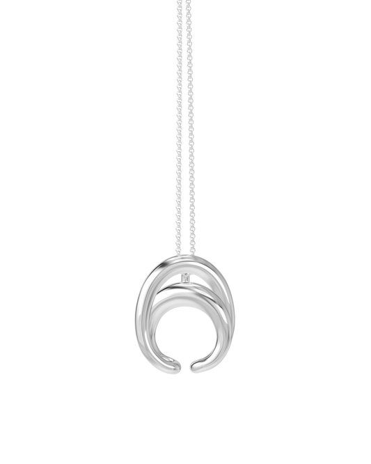 COLLIER INITIAL  ARGENT