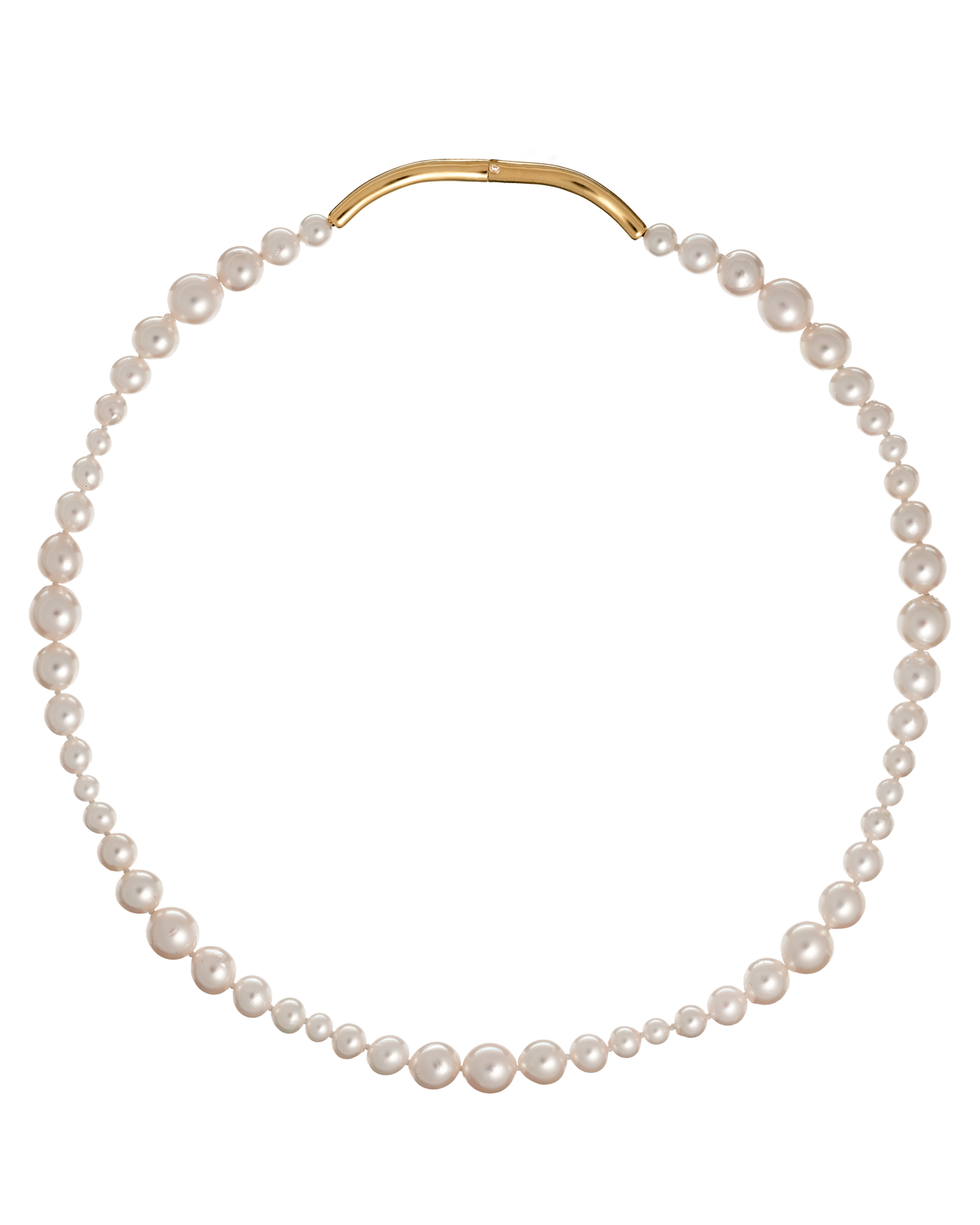 COLLIER WAVE PERLES OR JAUNE