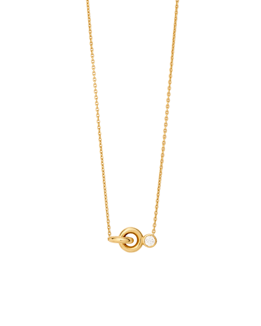 COLLIER TWIN CHAIN OR JAUNE