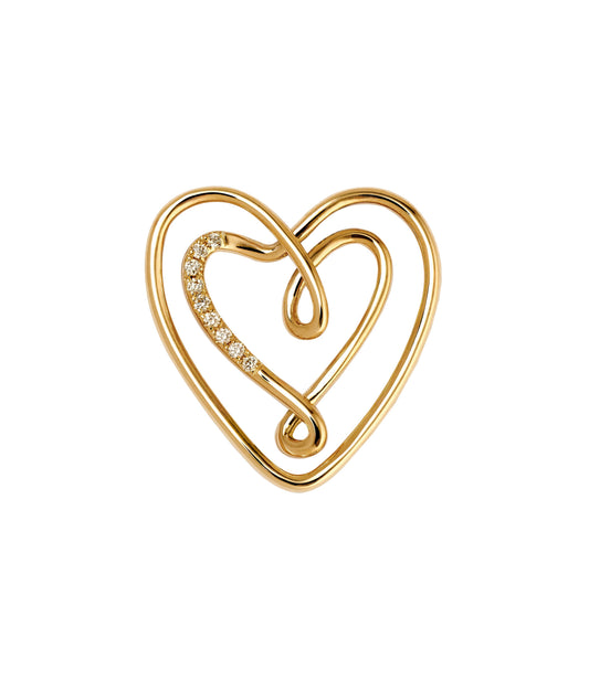COLLIER HEART ISETAN OR OR JAUNE