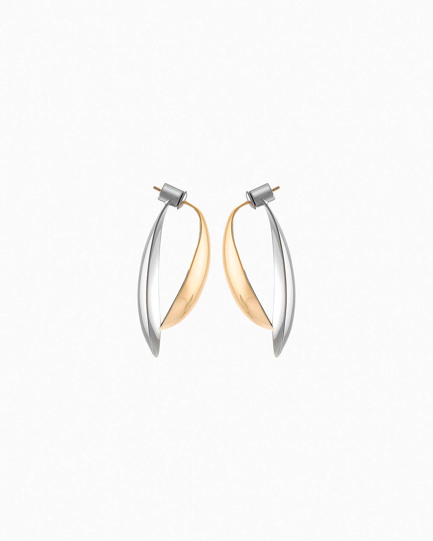 BOUCLES D'OREILLES PETAL ARGENT & VERMEIL