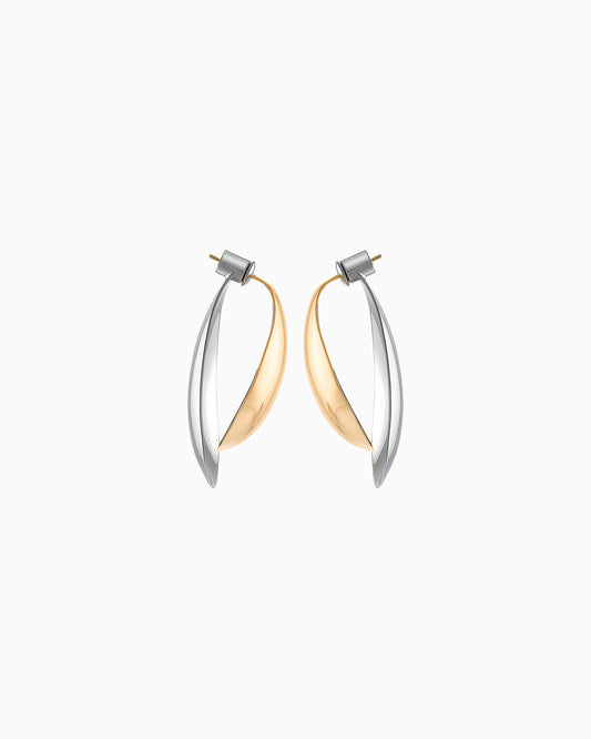 BOUCLES D'OREILLES PETAL ARGENT & VERMEIL