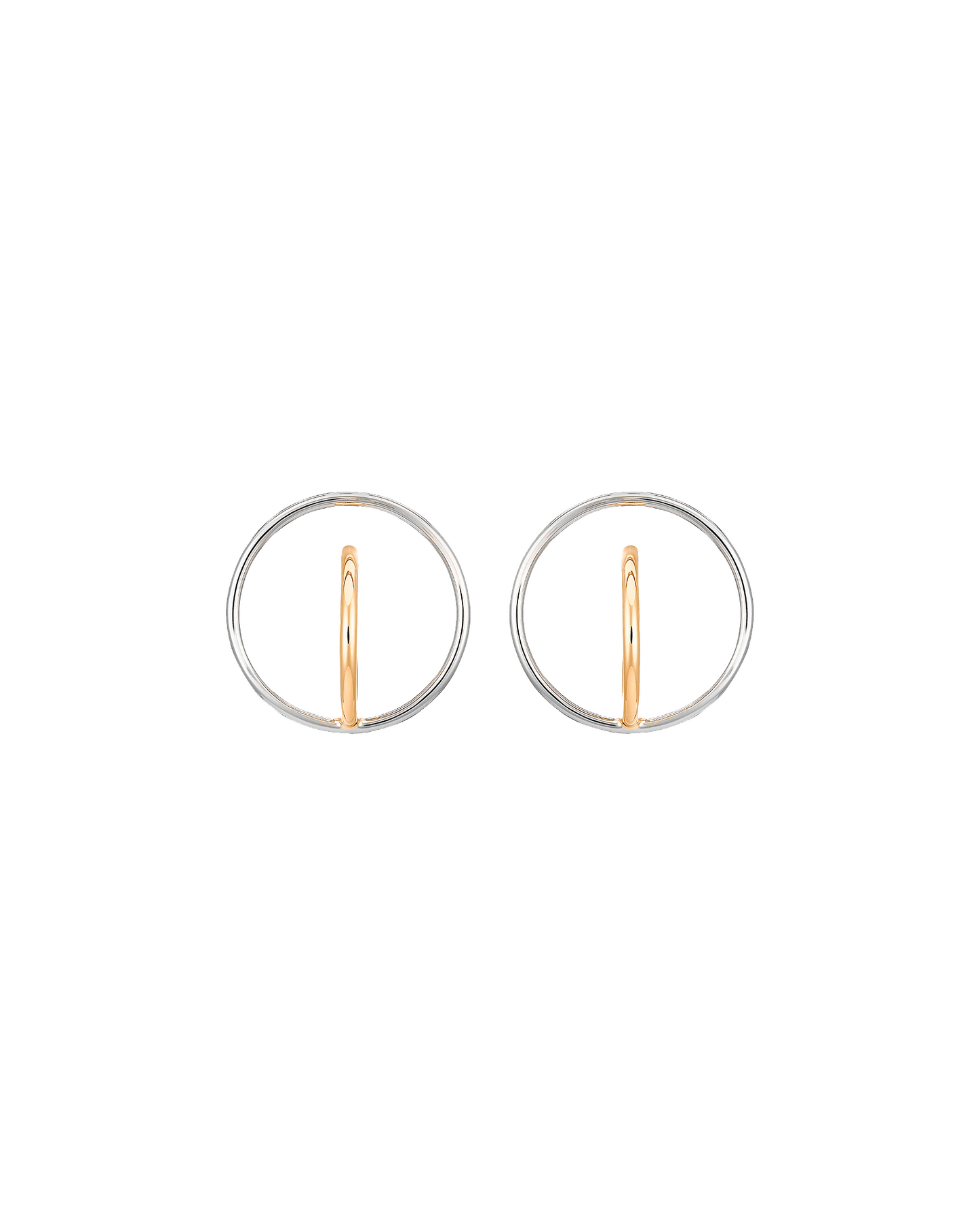 BOUCLES D'OREILLES SATURN S VERMEIL & ARGENT