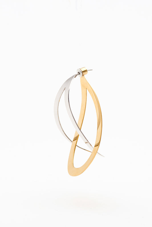 BOUCLE D'OREILLE MAXI ENDLESS VERMEIL & ARGENT