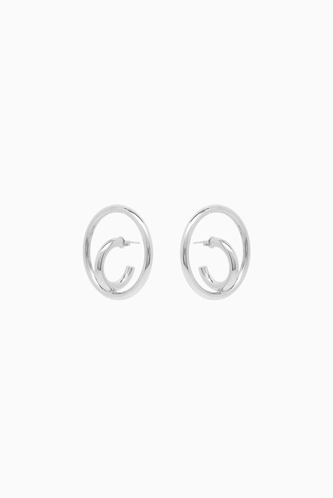 BOUCLES D'OREILLES SATURN S ARGENT