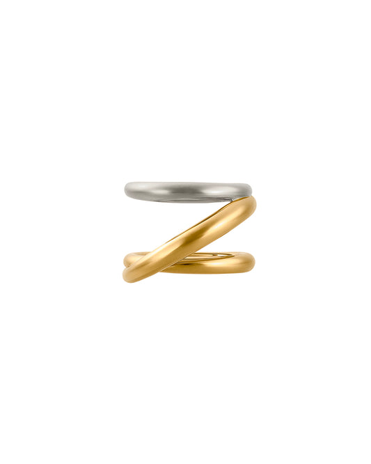 BAGUE TRIPLET VERMEIL & ARGENT