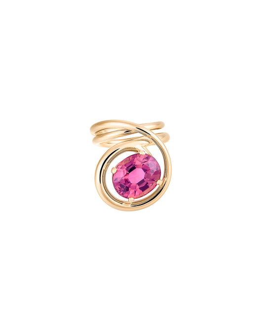 BAGUE ROUND TRIP & TOURMALINE OR JAUNE