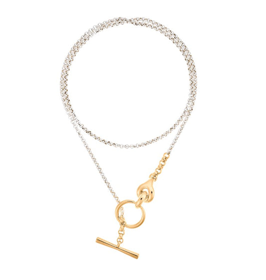 COLLIER HALO VERMEIL & ARGENT