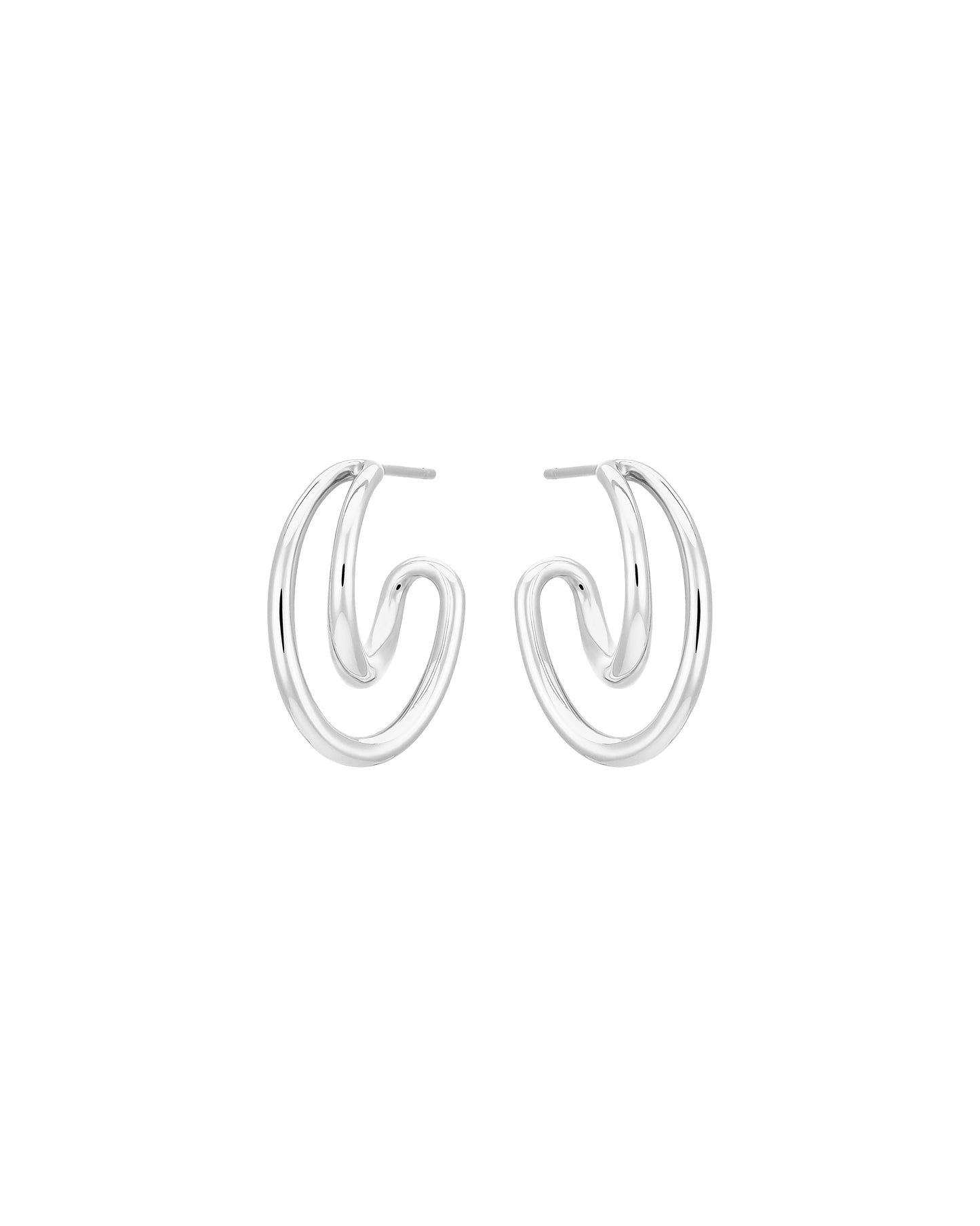 BO MINI INITIAL HOOP ARGENT