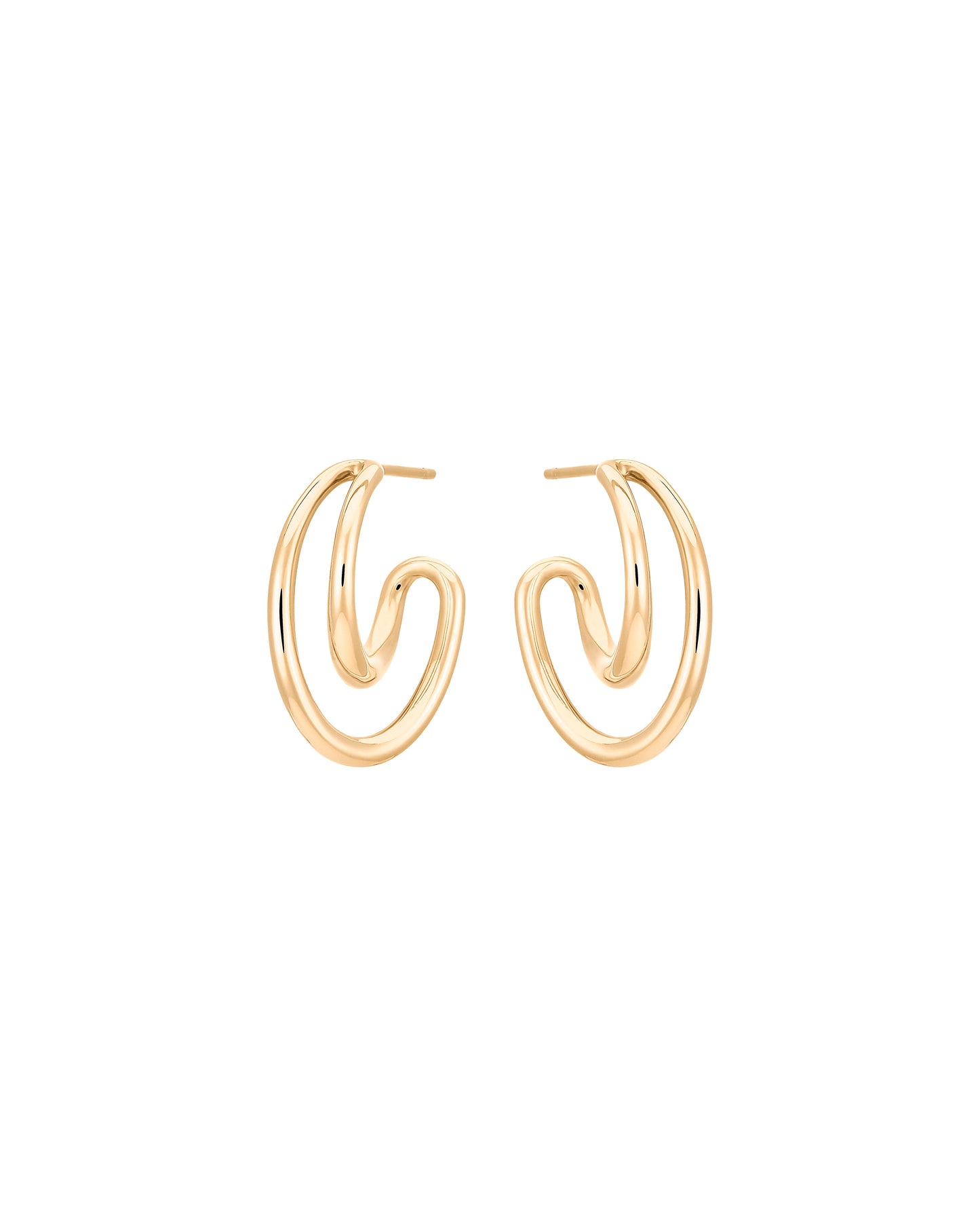BOUCLE D'OREILLE INITIAL HOOP VERMEIL
