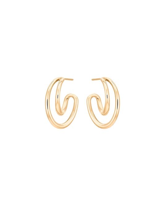 BOUCLE D'OREILLE INITIAL HOOP VERMEIL