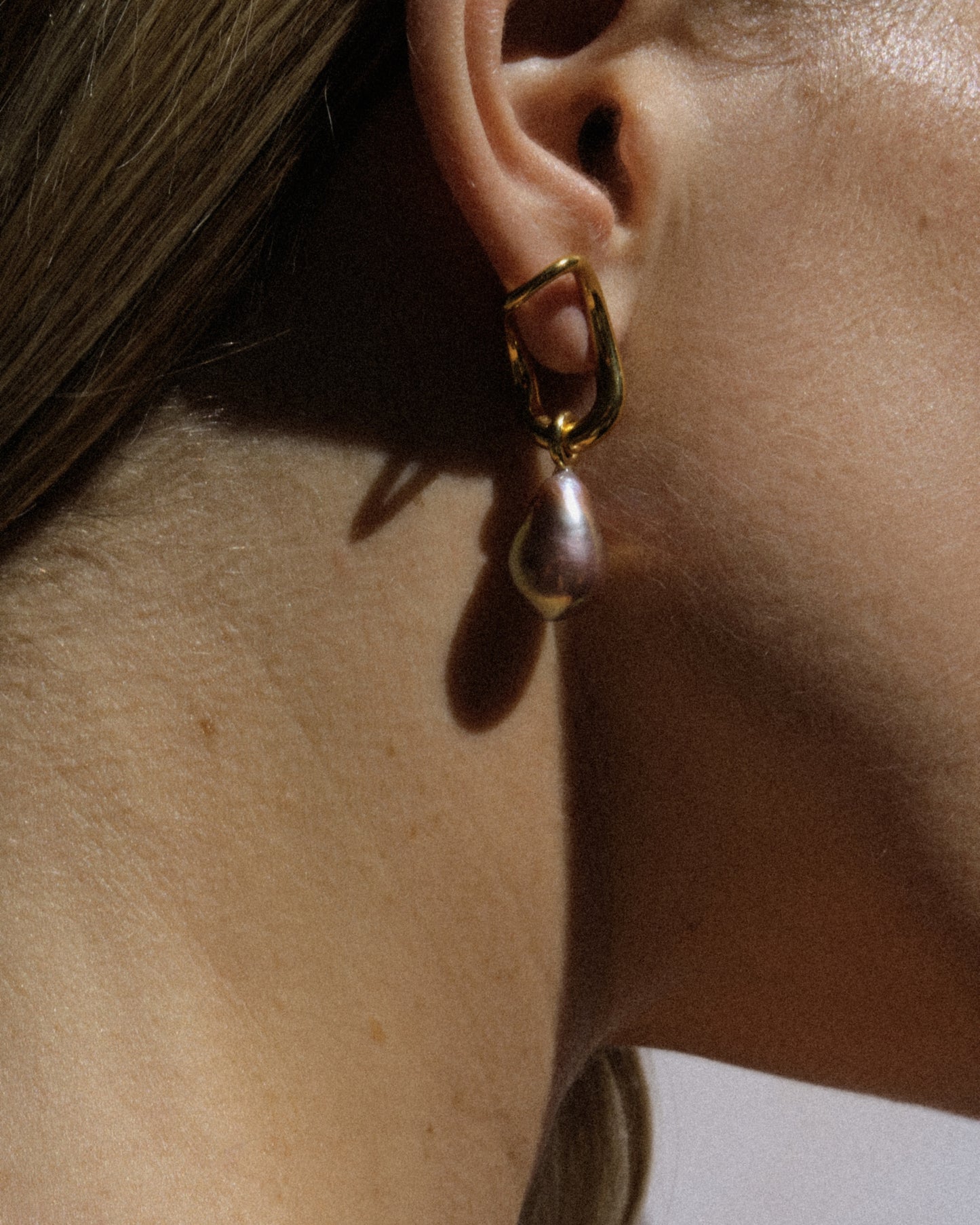 BOUCLE D'OREILLE SLIDE S PERLE VERMEIL