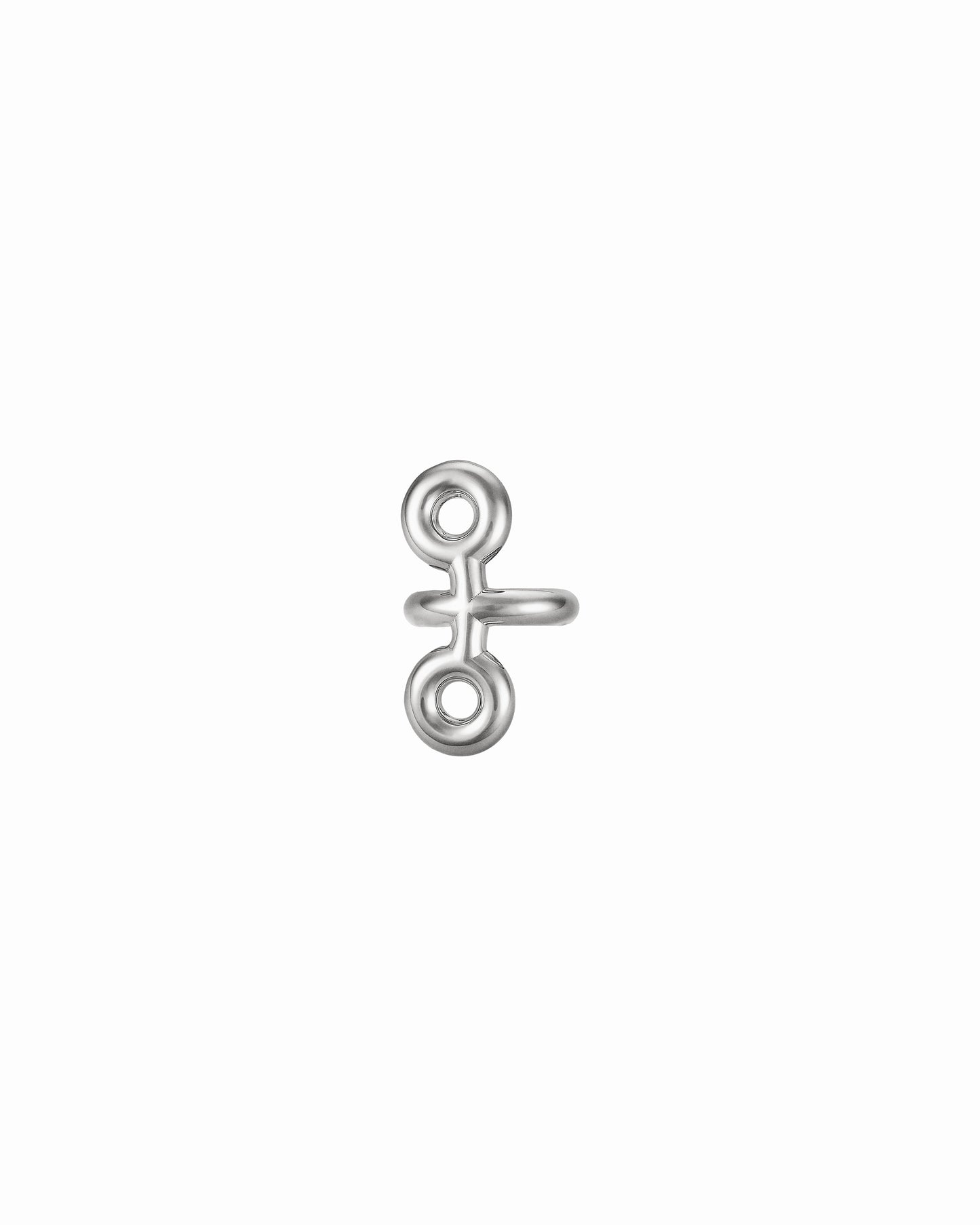 CUFF D'OREILLE BINARY CHAIN ARGENT