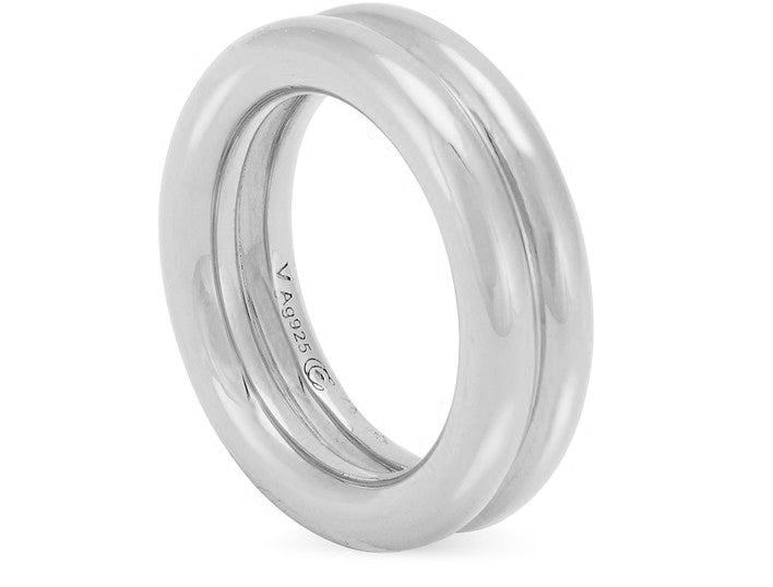 BAGUE DOUBLE BRAHMA ARGENT