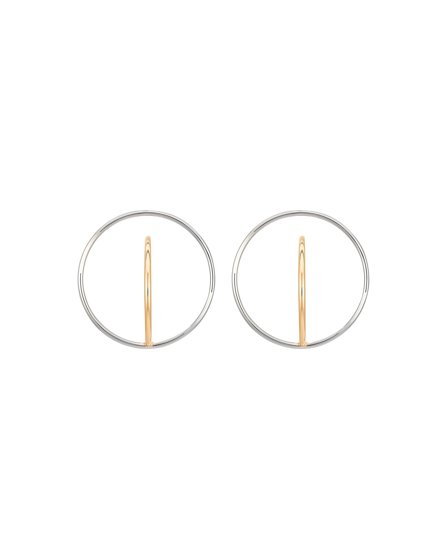 BOUCLES D'OREILLES SATURN M VERMEIL & ARGENT