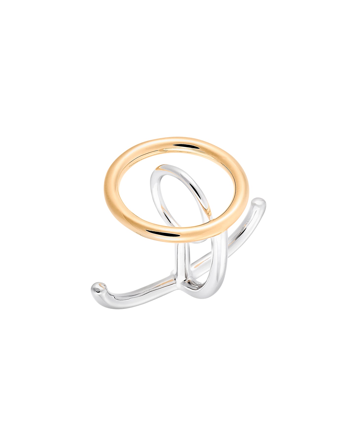 BAGUE SATURN VERMEIL & ARGENT