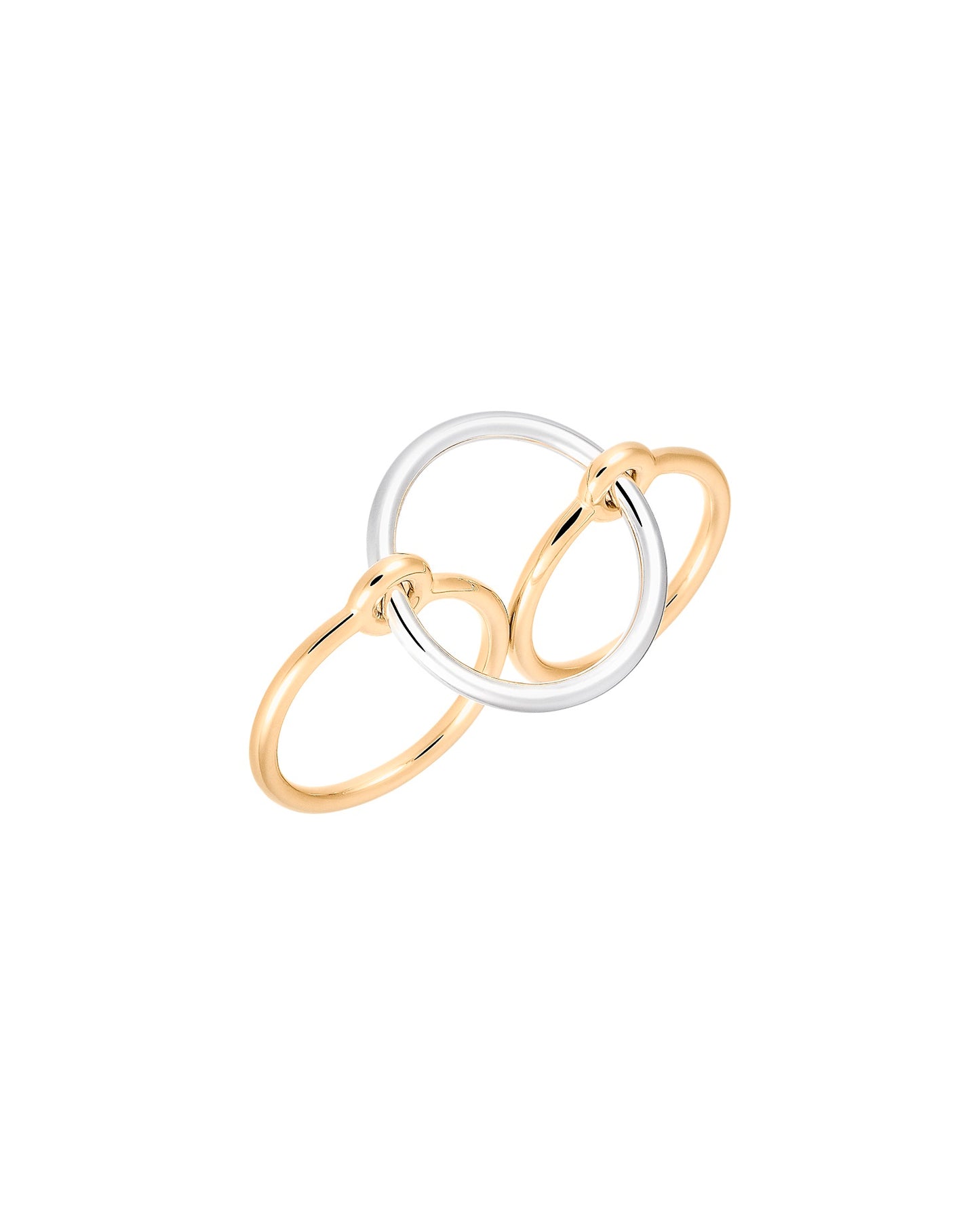 BAGUE THREE LOVERS VJ,VR & ARGENT