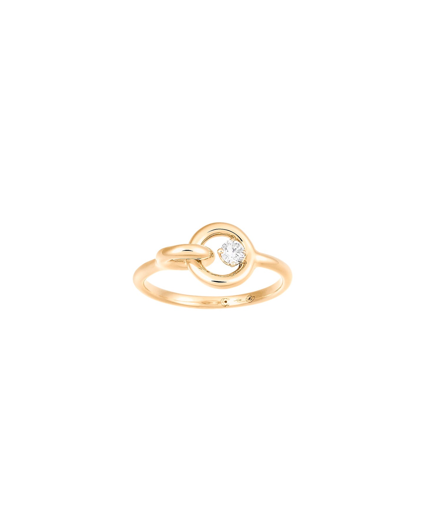 BAGUE TWIN SOLITAIRE OR JAUNE