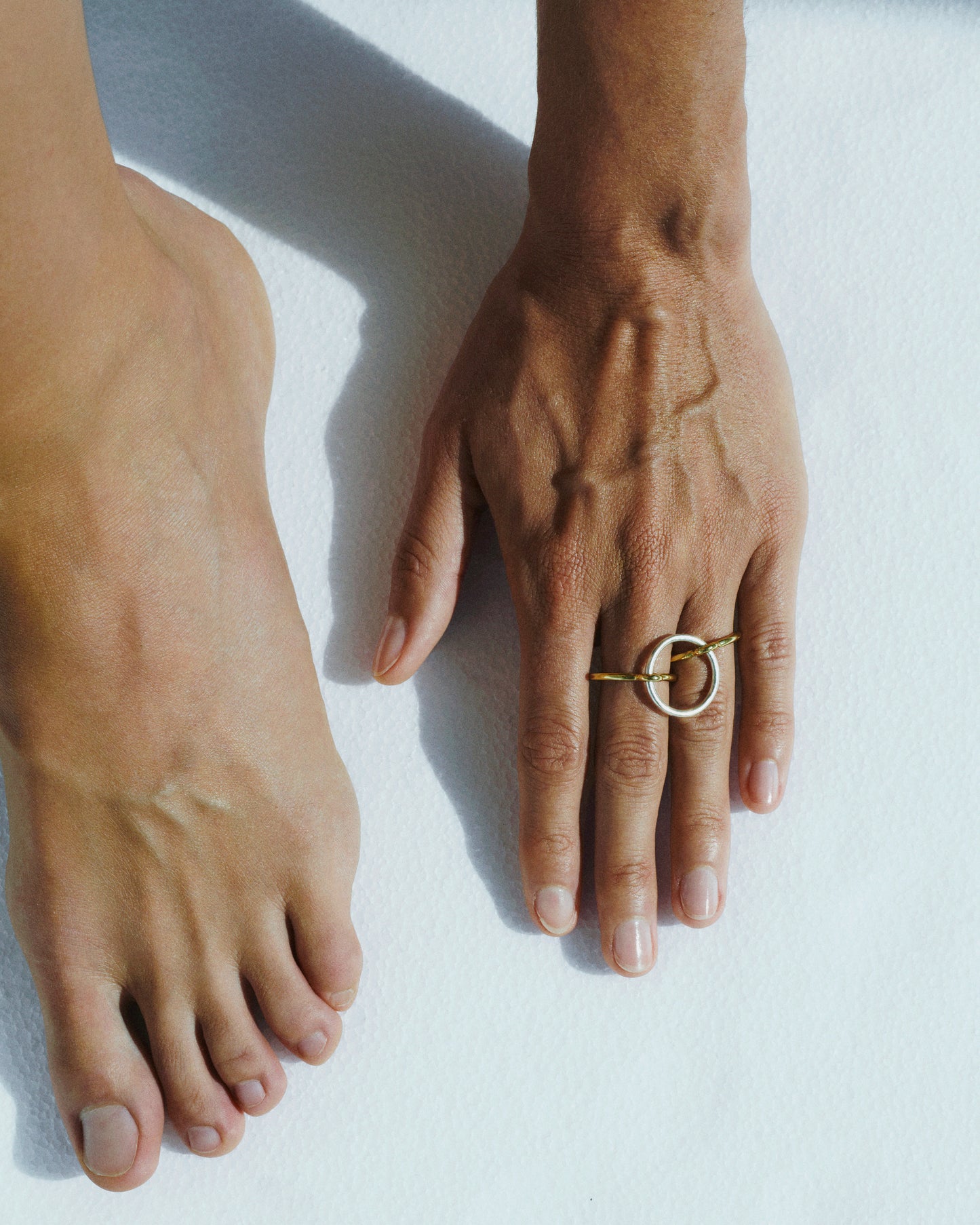 BAGUE THREE LOVERS VJ,VR & ARGENT