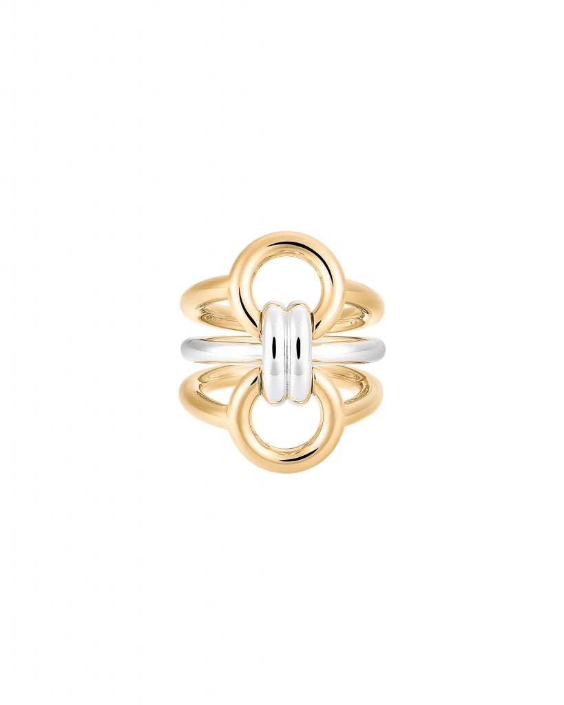BAGUE TRYPTICH VERMEIL & ARGENT