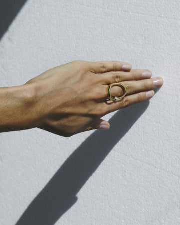BAGUE TURTLE VERMEIL & ARGENT