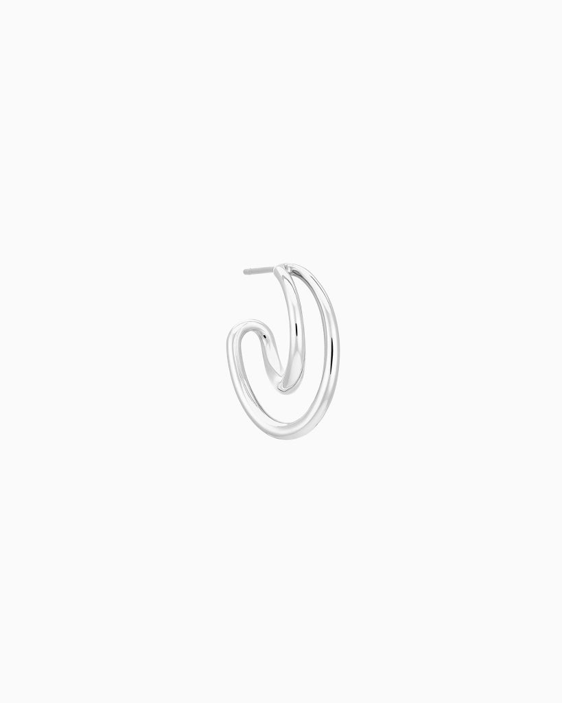 BO UNITÉ MINI INITIAL HOOP ARGENT