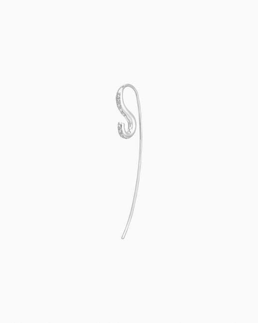 BOUCLE D'OREILLE HOOK OR BLANC