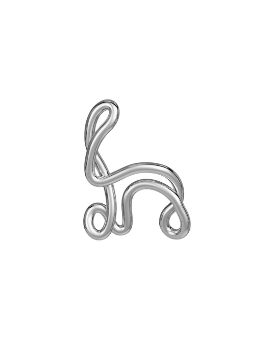 COLLIER ALPHABET H ARGENT