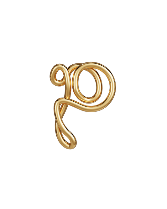 COLLIER ALPHABET P VERMEIL