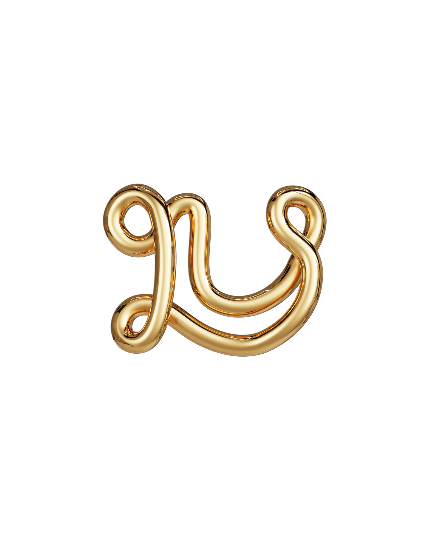 COLLIER ALPHABET U VERMEIL